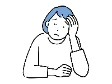 体が重だるくて気力が出ない様子のアイコン